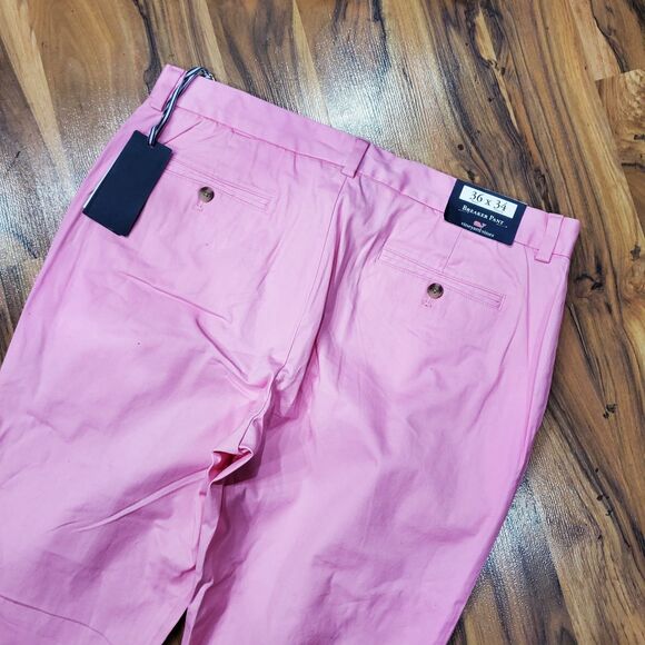 VINEYARD VINES Pants BREAKER Mens 36x34 Pink Chino Straight Casual Preppy - Picture 6 of 10
